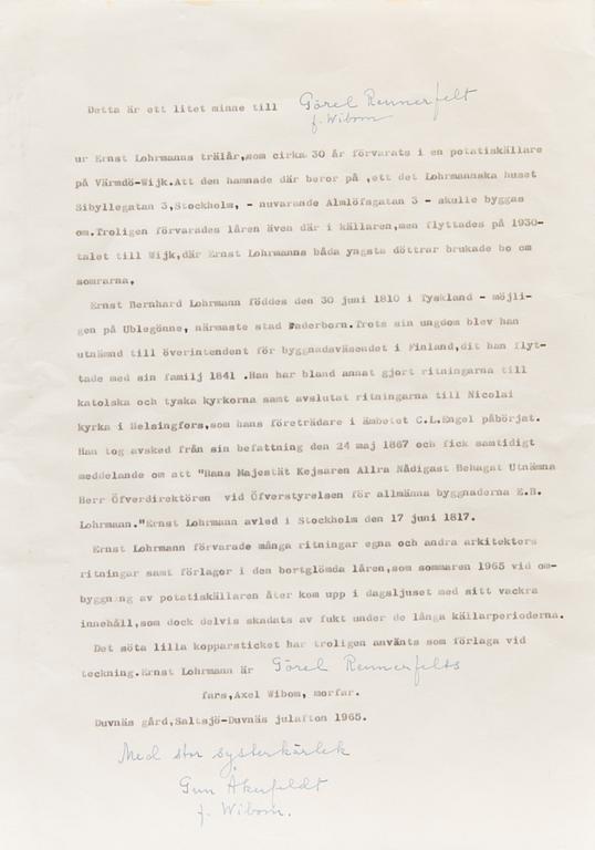 AKVARELLER/RITNINGAR, 3 st. tillskrivan Carl Ludwig Engel (1778-1840), ej signerade.