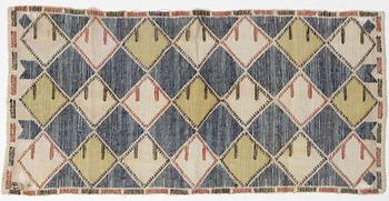 A flat weave textile 'Linneknoppen' by Märta Måås-Fjetterström, c. 77 x 37 cm, signed AB MMF.
