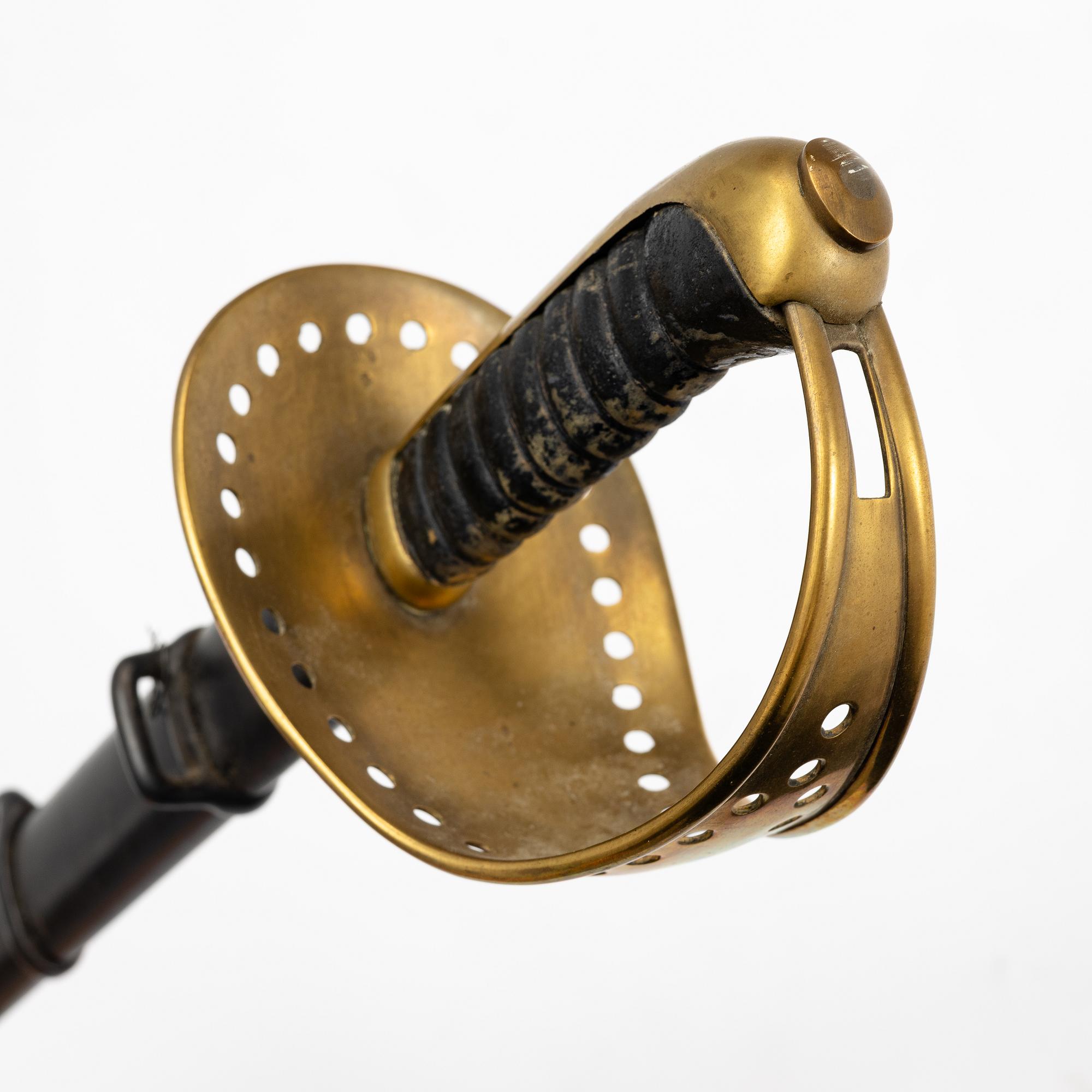 A Swedish cavalry sabre 1893 pattern, with scabbard.
