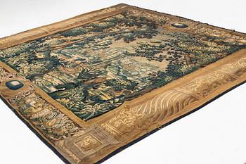 A later 17th century flemish "Verdure" tapestry,  ca 327 x 370 cm.