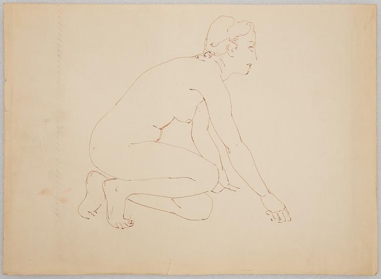 Wilhelm Kåge, modellstudier, fyra stycken, 1930-40-tal.
