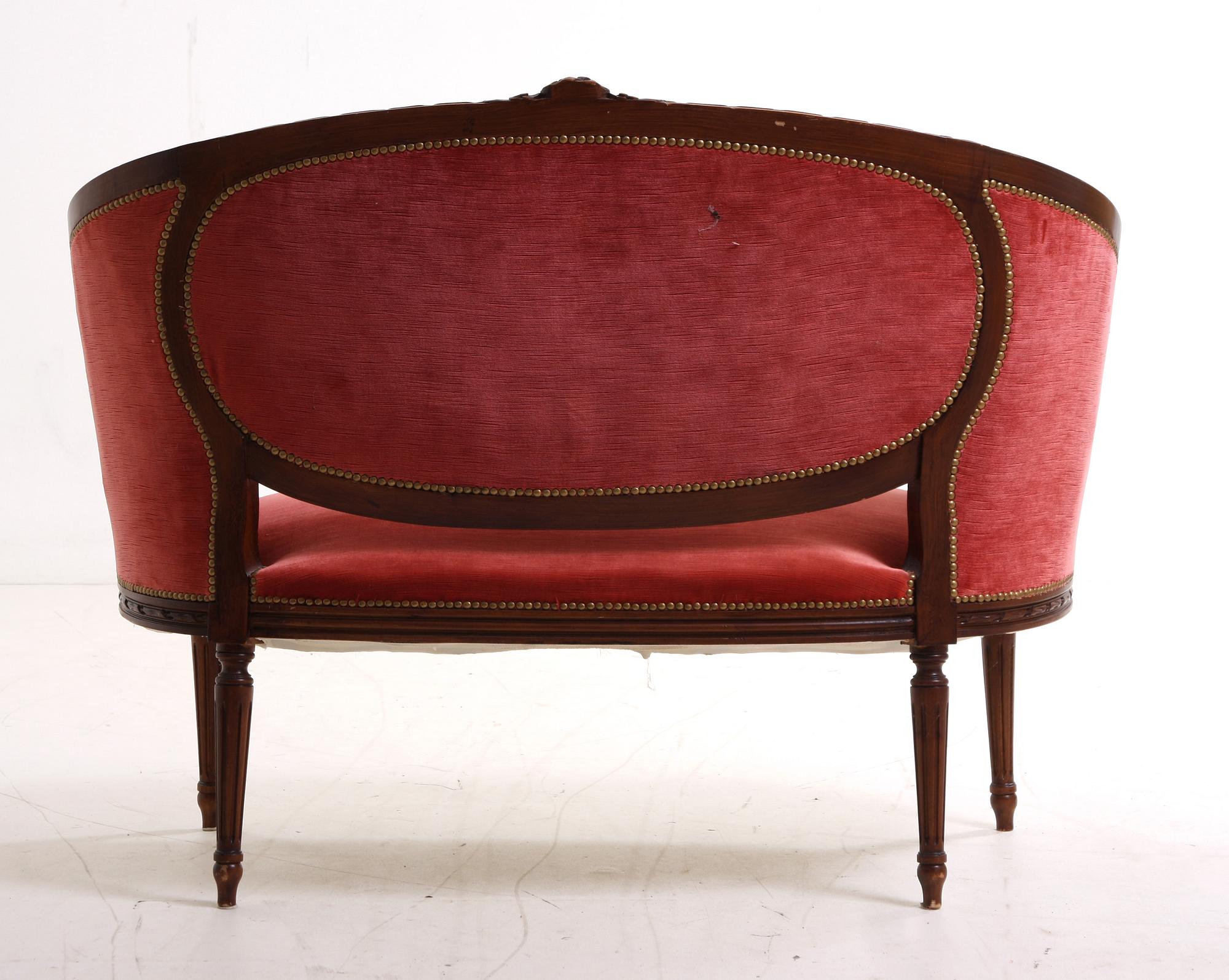 SALONGSMÖBEL, 3 delar, Louis XVI´stil, 1900-tal.