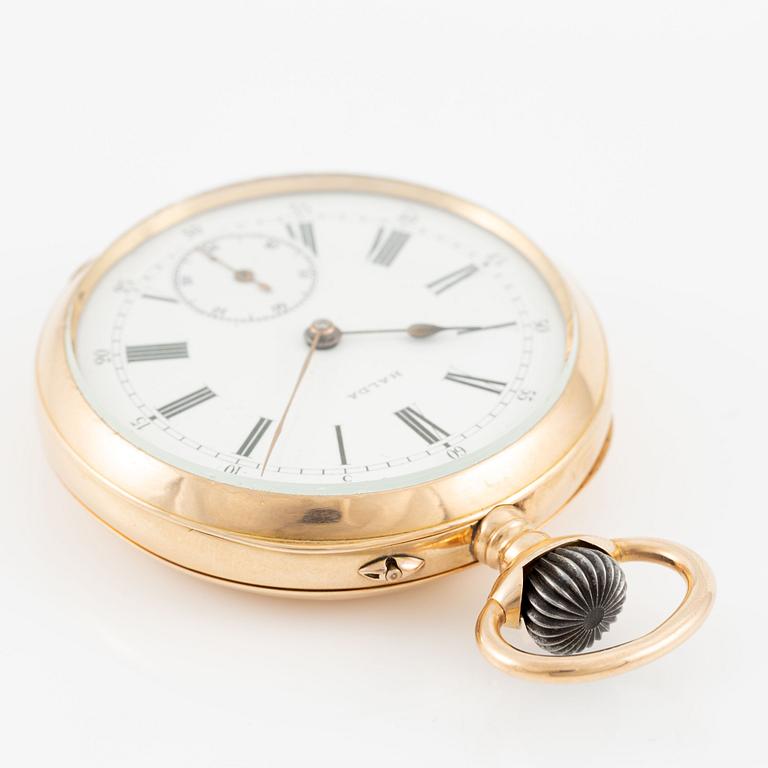 Halda, fickur, 49 mm.