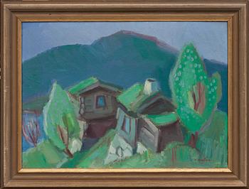 KARSTEN MANTOR, olja på pannå, signerad.