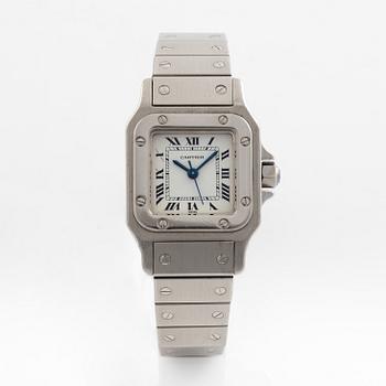 Cartier, Santos, armbandsur, 23,5 x 23,5 (34,5) mm.