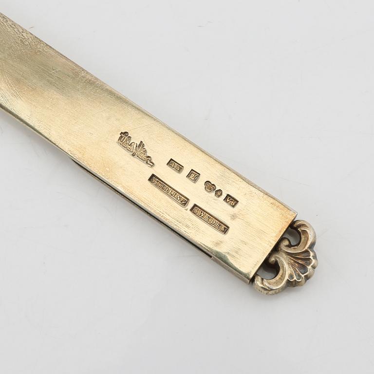 Wiwen Nilsson, letter opener in gilded sterling silver, Lund 1947.