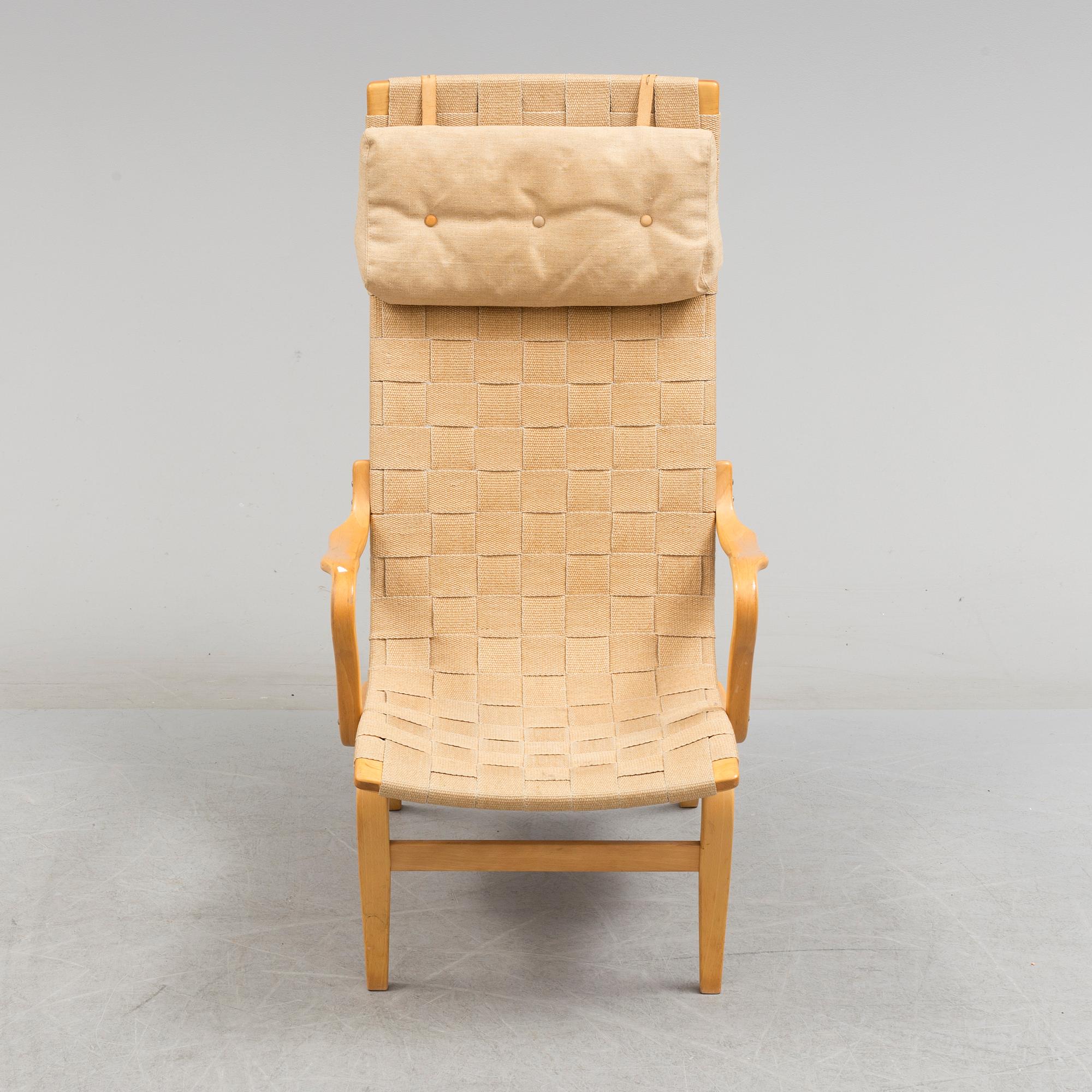 An armchair "Eva Hög", by Bruno Mathsson, 1972.