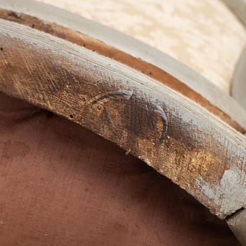 Bergeres, a pair of similar, Louis XV, signed J.C. Briois (active in Paris 1766-1782).