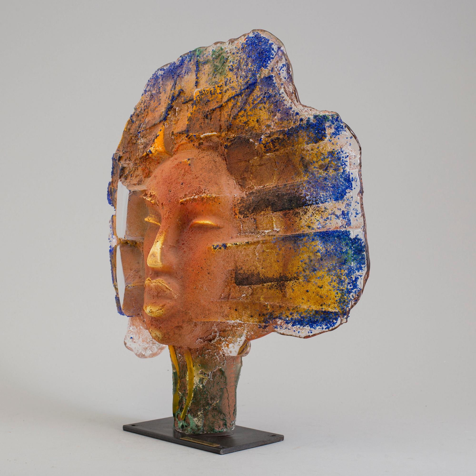 BJÖRN EKEGREN, skulptur, "Amaterasu", Studioglas Strömbergshyttan, unik.