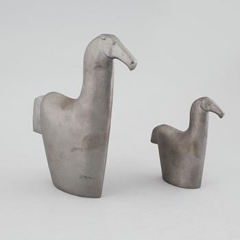 BJÖRN NYBERG, , 2 sculptures, iron, signed.