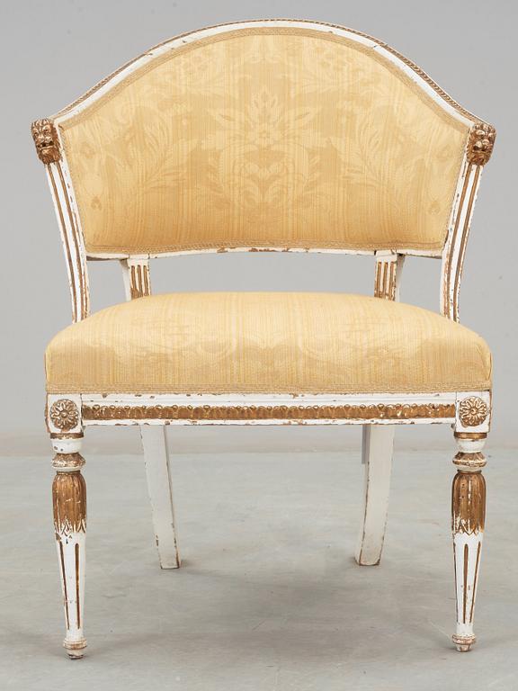 A late Gustavian circa 1800 armchair.