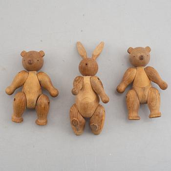 Kay Bojesen, figures, 3 pcs, Denmark.