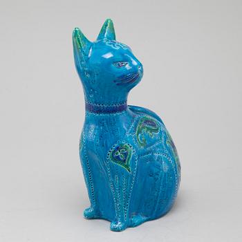 A ceramic Cat from the Rimini blu series by Bitossi, Italy 1960s.