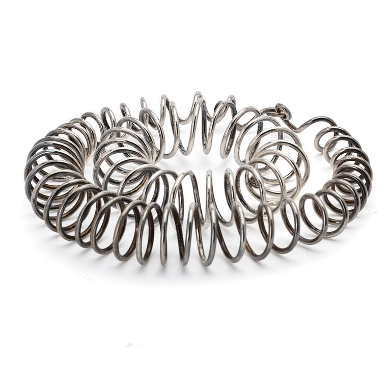 Necklace and Bracelet, Sterling Silver.