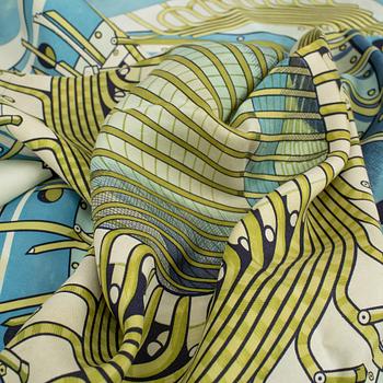 Hermès, two silk scarves, "Alternateur" & "Palefroi".