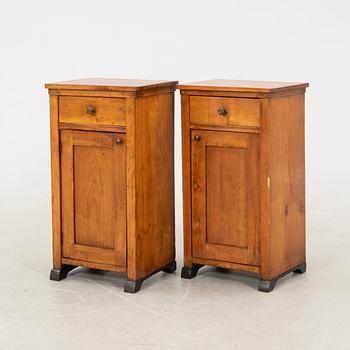 Bedside tables, a pair, first half of the 20th century.