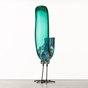Alessandro Pianon, a "Pulcino" glass sculpture of a bird, Vistosi, Italy 1960's.