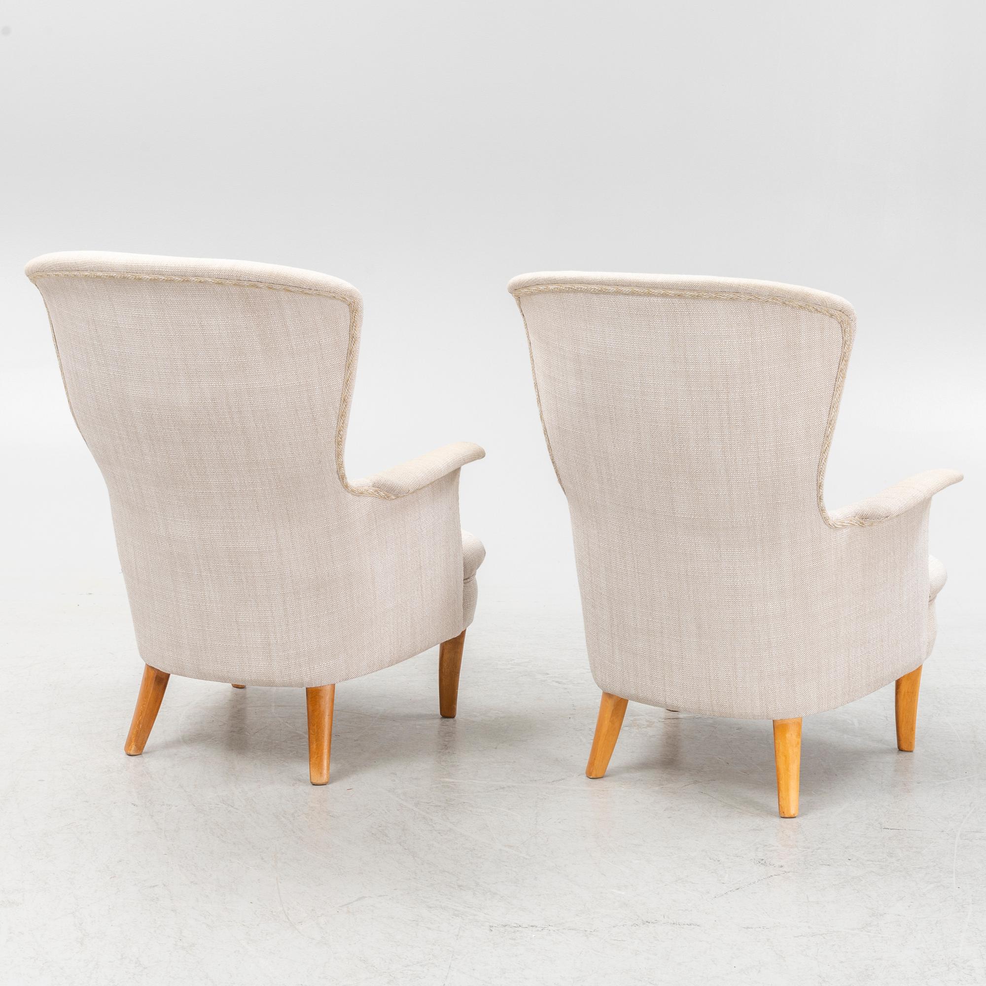 Carl Malmsten, fåtöljer, ett par, "Gamla stan".