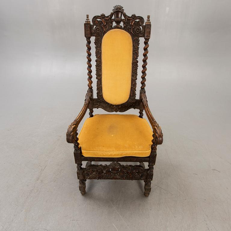 A Baroque style armchair later part of the 19th century.