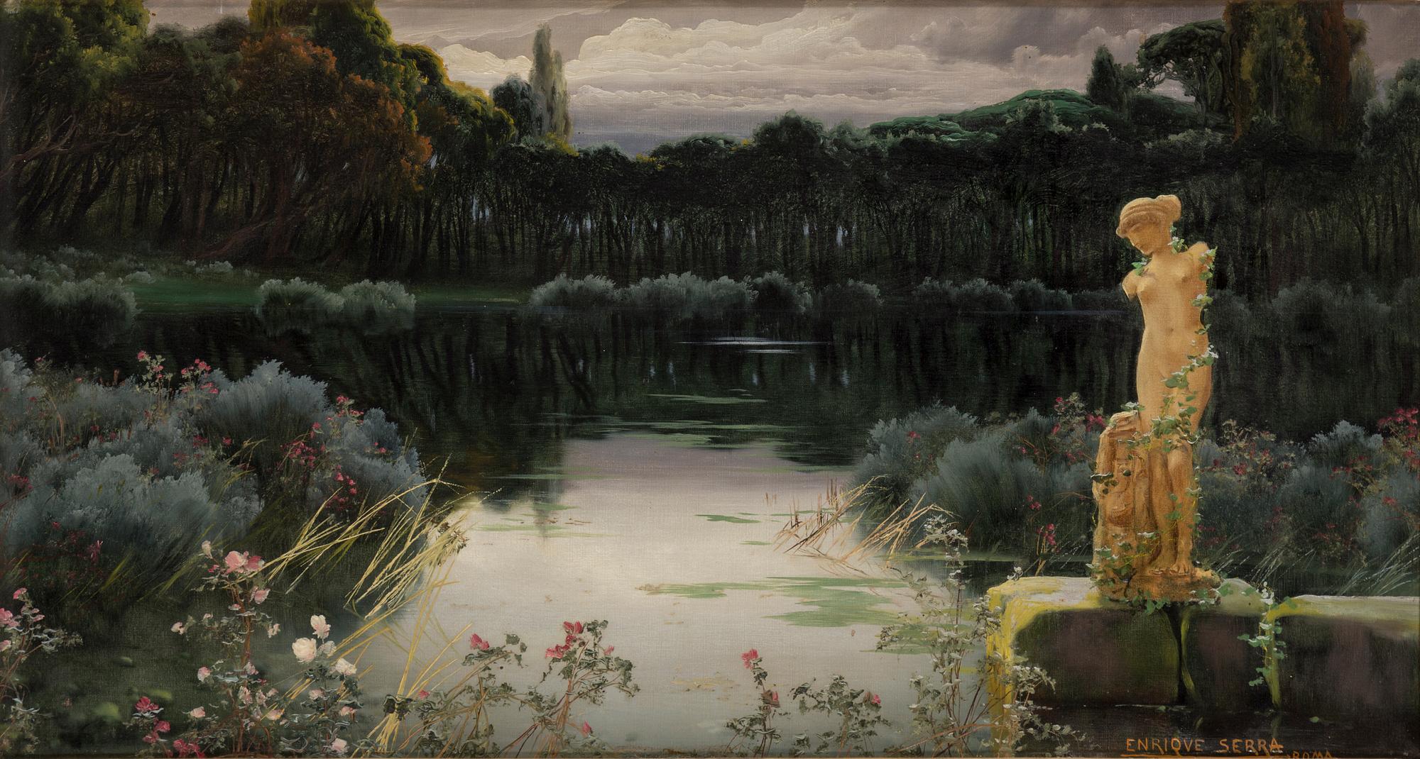 ENRIQUE SERRA Y AUQUÉ,  oil on canvas, signed, Roma.