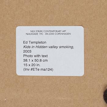 Ed Templeton, fotografi med text 2003.
