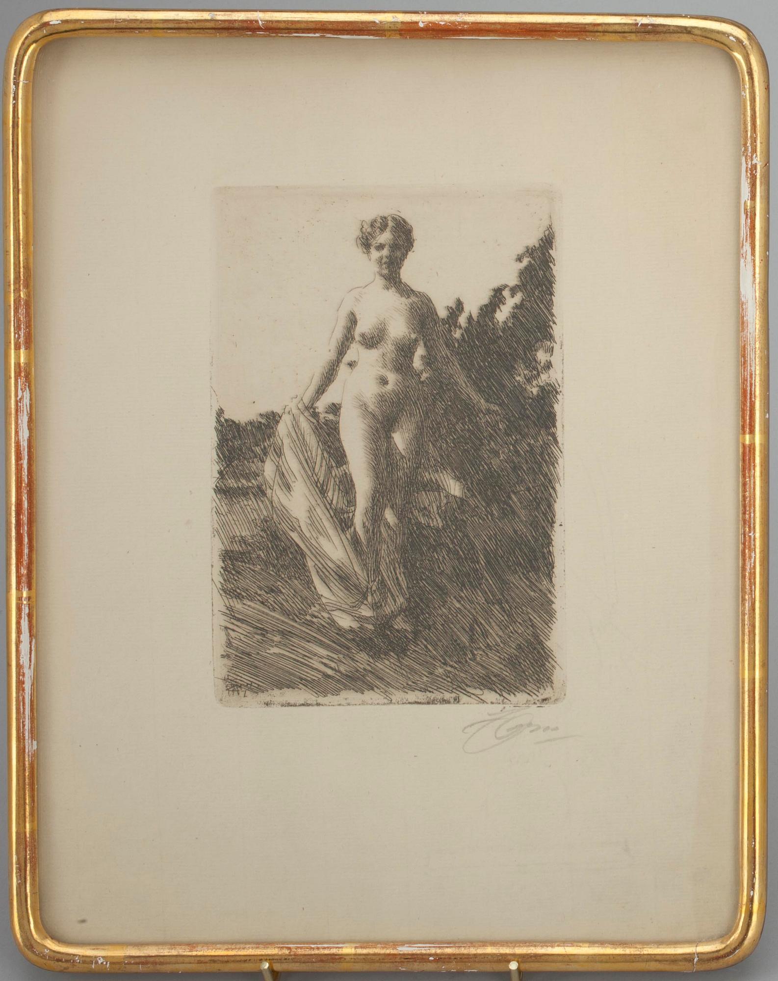 ANDERS ZORN, etsning, signerad.