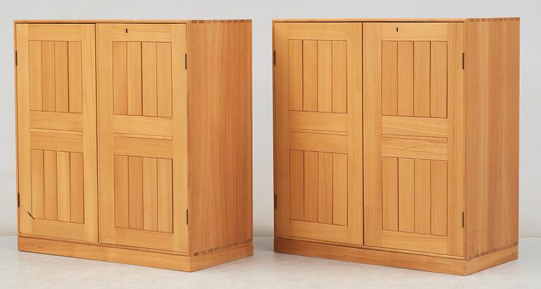 Two Mogens Koch birch cabinets, Rud Rasmussen, Denmark.