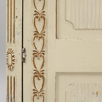 A late Gustavian cabinet, early 19th century.