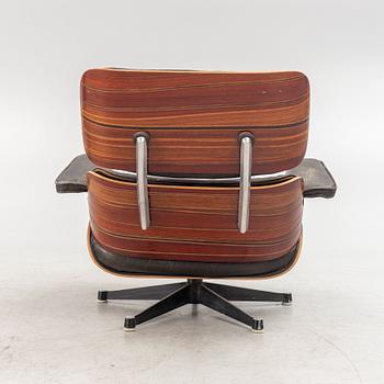 Charles & Ray Eames, fåtölj och fotpall, "Lounge chair" för Herman Miller 1960-tal.