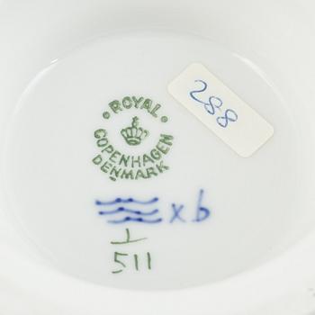 A 'Blue Fluted Half Lace' porcelain dish, Royal Copenhagen, model 511, 1957.
