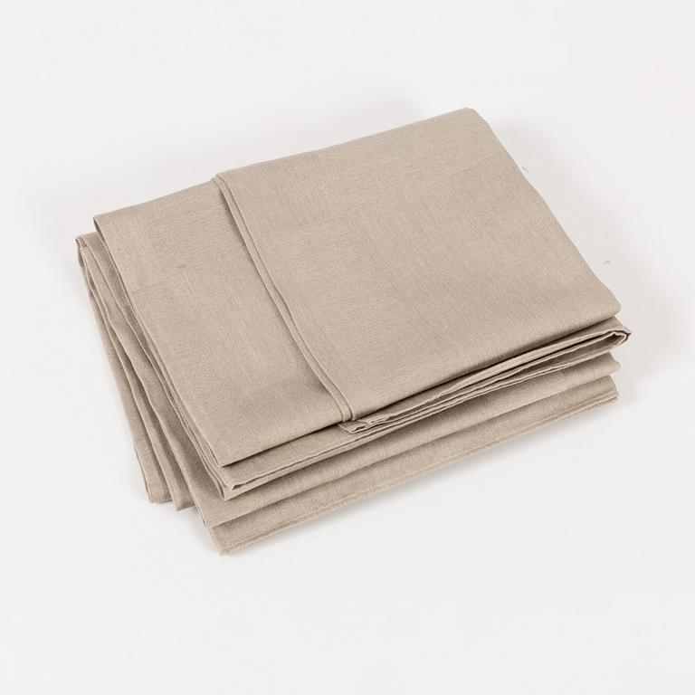 Ingrid Dessau, a linen damask tablecloth and six napkins, 'Nobel', Klässbols Linneväveri.