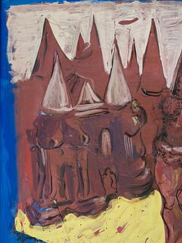 CO Hultén, gouache on paper panel, signed and executed 1945.