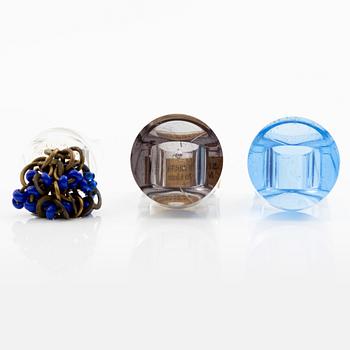 Siv Lagerström, three acrylic rings, 1970s.