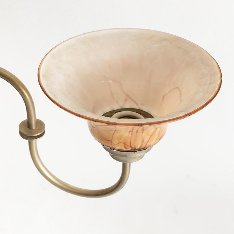 Harald Notini, a ceiling lamp model "6317", Swedish Grace, Arvid Böhlmarks Lampfabrik, Stockholm, 1920s.