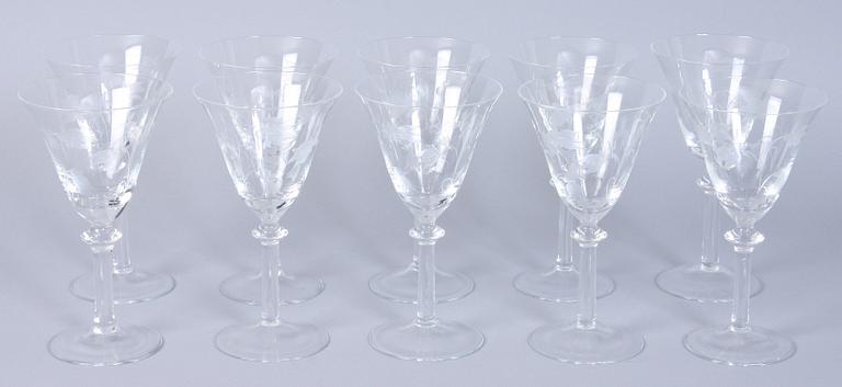 VINGLAS, 10 st, 1900-talets andra hälft.