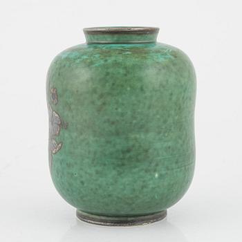 Wilhelm Kåge, an 'Argenta' stoneware vase, Gustavsberg, dated 1979.