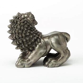 An Anna Petrus cast pewter lion, Svenskt Tenn Stockholm 1952.