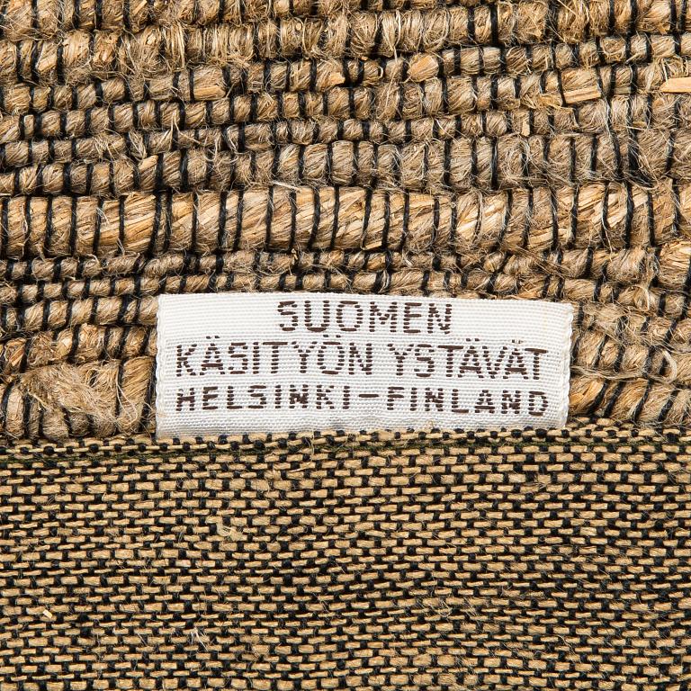 Lea Eskola, rohdinliina, "LE", Suomen käsityön ystävät. Suunniteltu 1960-luvulla.