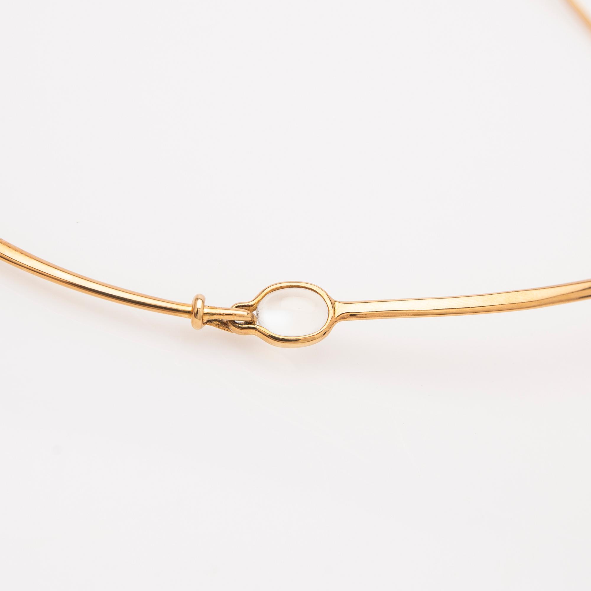 Vivianna Torun Bülow-Hübe, Necklace, 18K gold set with two moonstones, by Georg Jensen, Denmark.