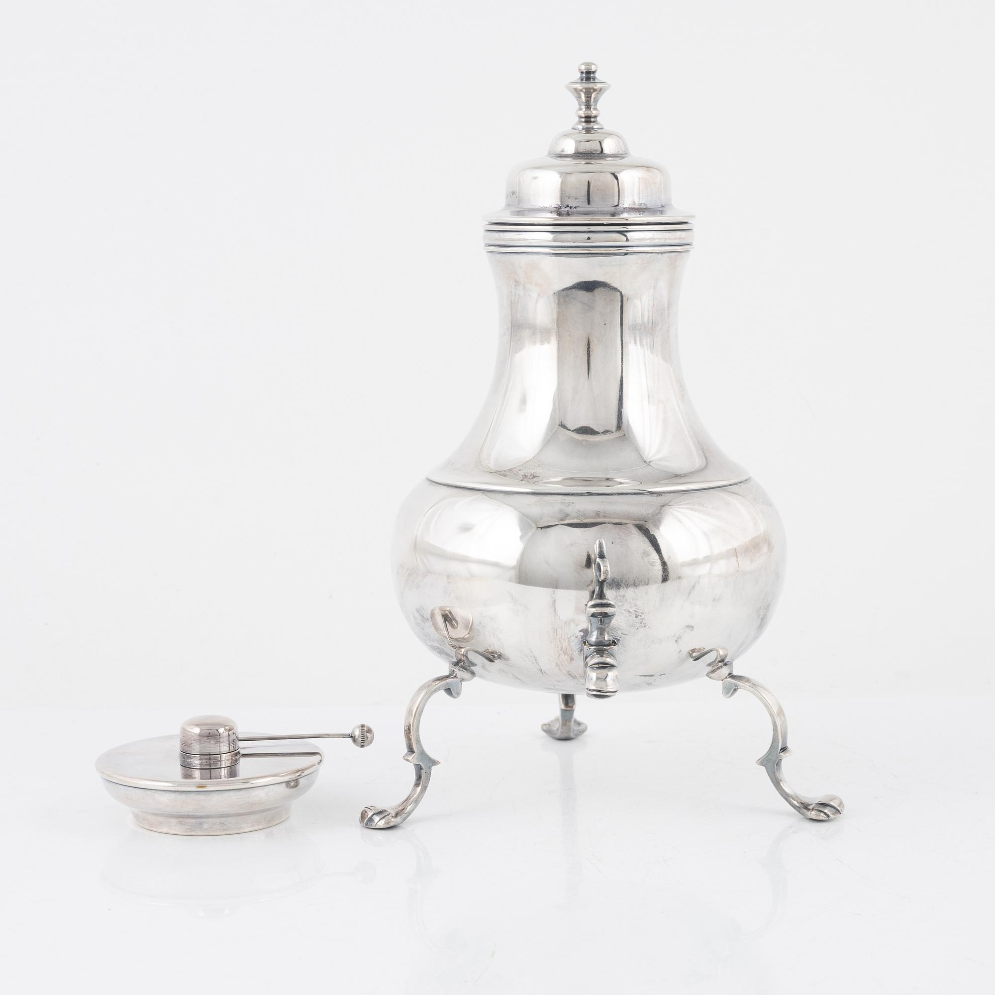 A silver plated samovar, Firma Svenskt Tenn, second half of the 20th Century.