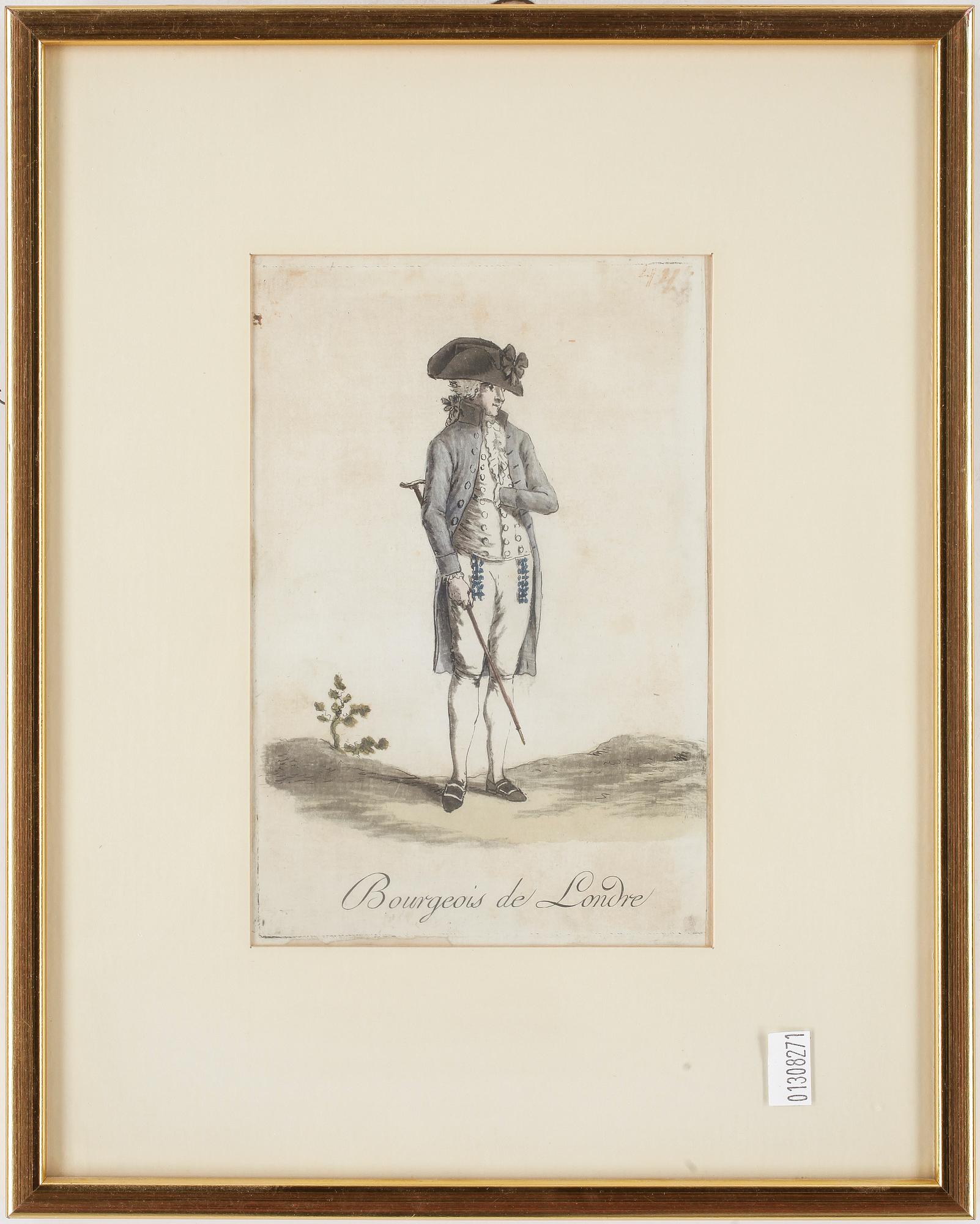 KOLORERADE TRYCK, 3 st. 1800/1900-tal.