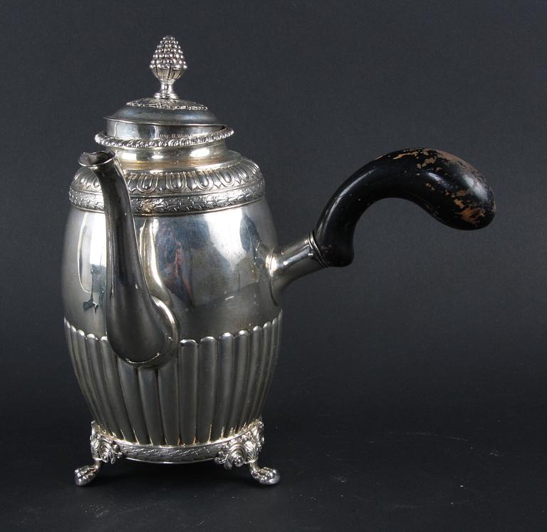 KAFFEKANNA, silver, J.P Grönvall, Stockholm 1834.