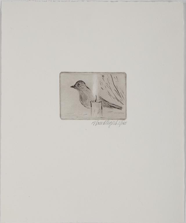 HANS WIGERT, 5 etchings, signed.