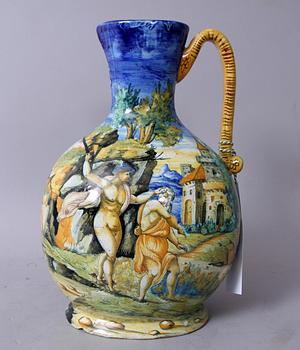 VAS, majolika. Cantagallo, 1800-tal. Proveniens: den norska operasångerskan Kirsten Flagstad.