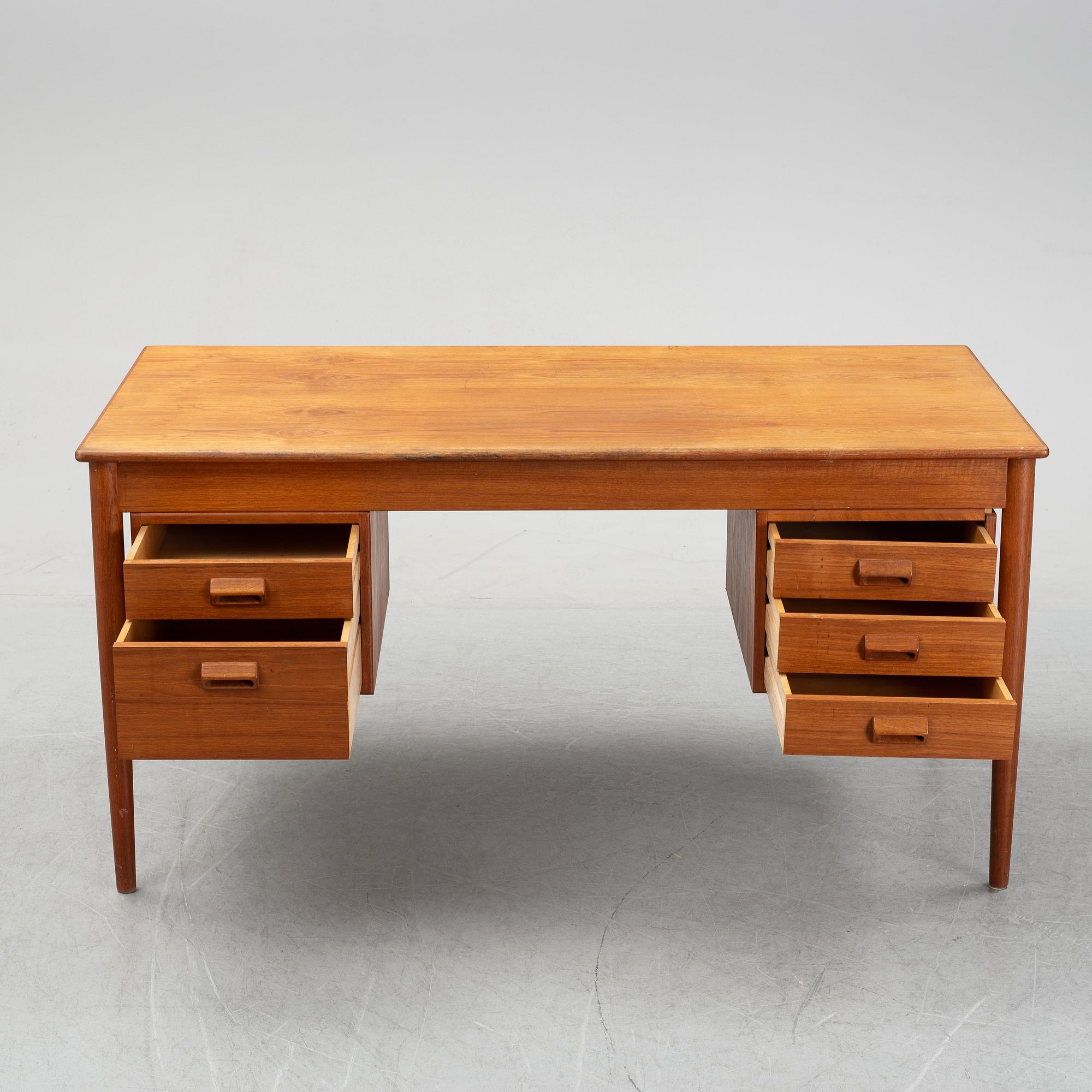 Børge Mogensen, A teak desk, Søborg Möbler, Denmark, 1950's/60's.