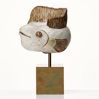 Tyra Lundgren, skulptur, fisk, Sèvres, Frankrike 1934-39.