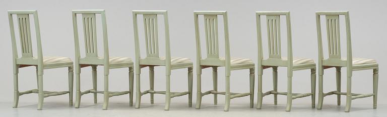 STOLAR, 6 st, gustavianska, omkring 1800.