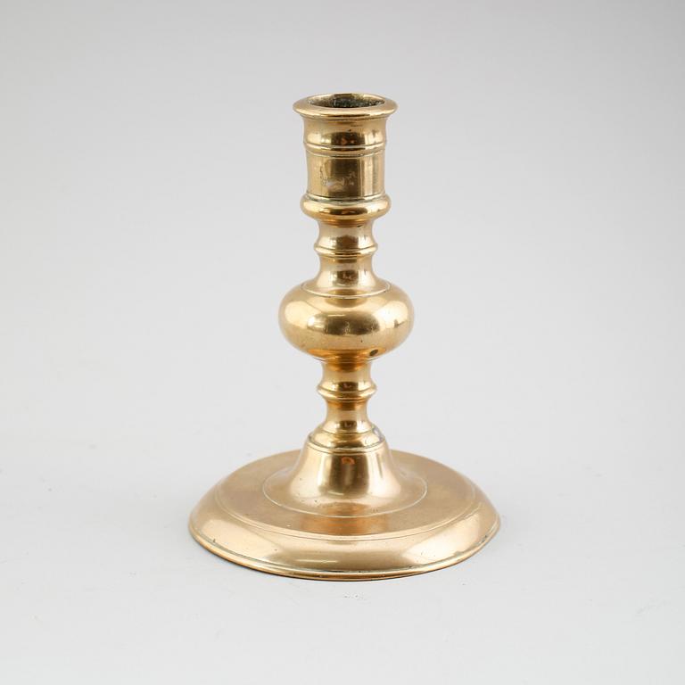 LJUSSTAKE, mässing, barock, 1600-/1700-tal.