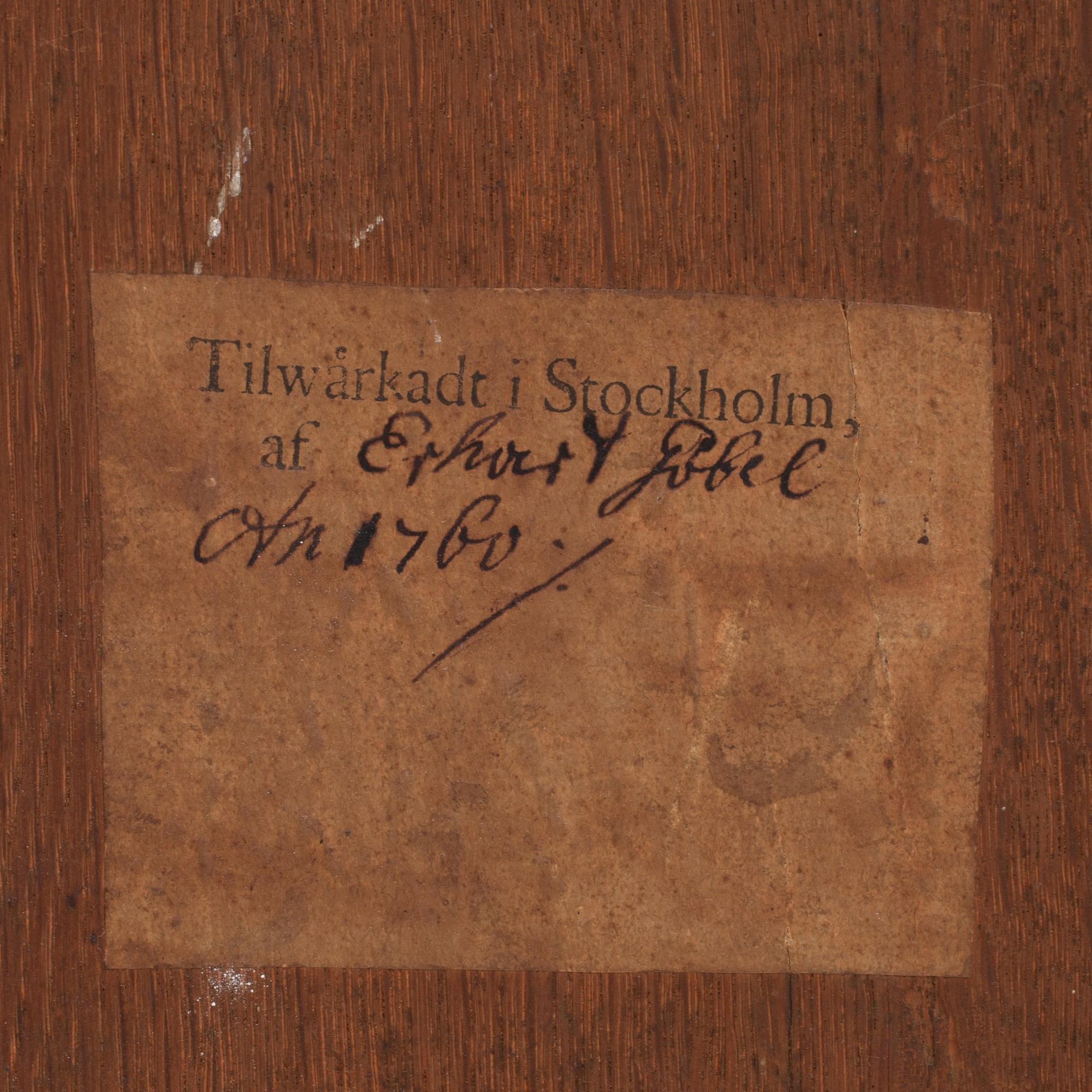 SPEGLAR, ett par, av Ehrhart Göbel 1760 (spegelmakare i Stockholm 1744-64). Rokoko.