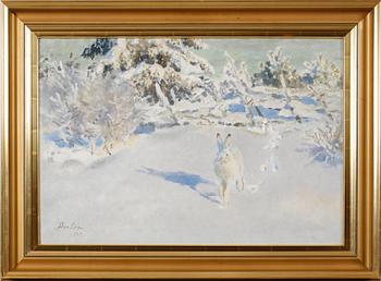 BRUNO LILJEFORS, oil on canvas, signed dated 1937.